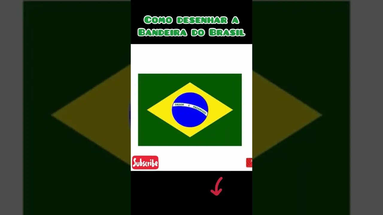 Como Desenhar a Bandeira do Brasil Passo a Passo #shorts