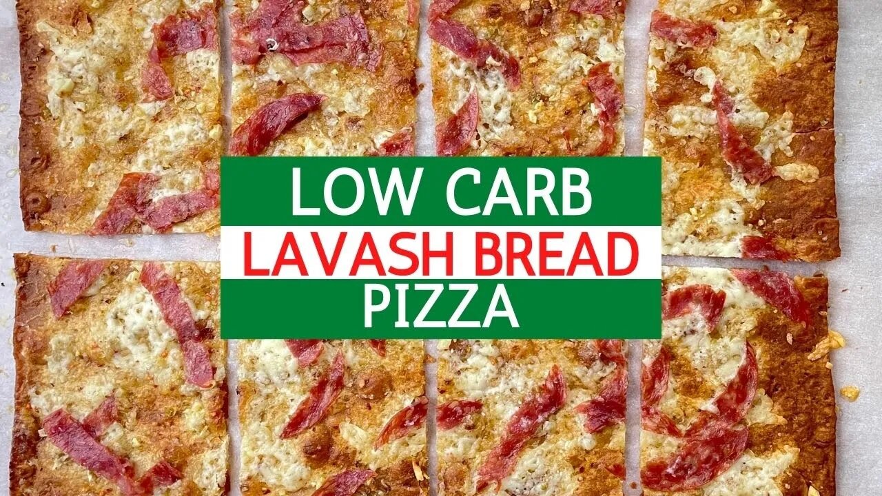 Thin Crust Low Carb Lavash Bread Pizza Recipe | Keto