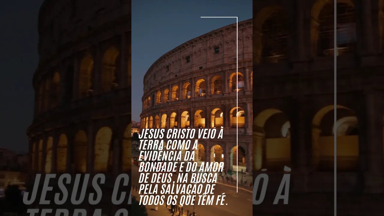 Jesus Cristo veio à Terra como a evidência da bondade e do amor de Deus, na busca pela (...) #Shorts