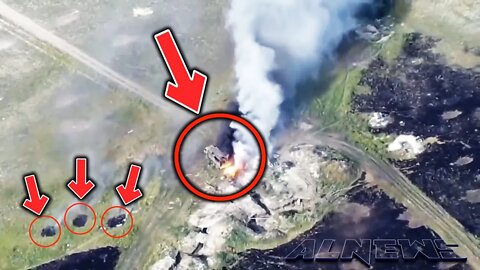 Ukrainian Artillery Destroys Russian forces Position in the east