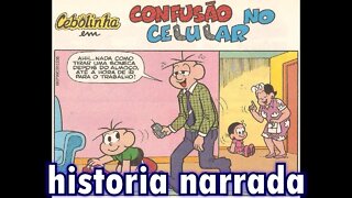 Cebolinha em-Confusão no celular | Gibis do Rapha