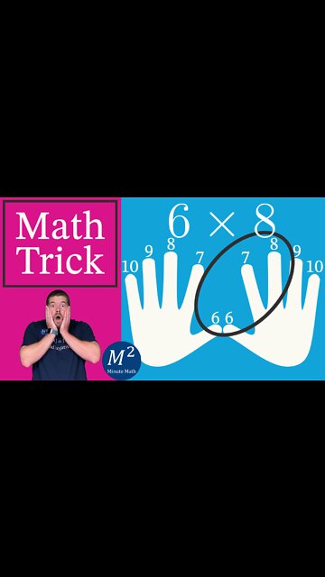 Multiply by 8 using your FINGERS! | Minute Math Tricks - Part 48 #shorts
