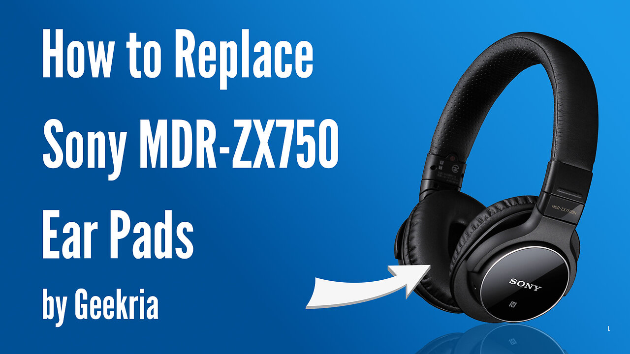 How to Replace Sony MDR-ZX750 Headphones Ear Pads / Cushions | Geekria