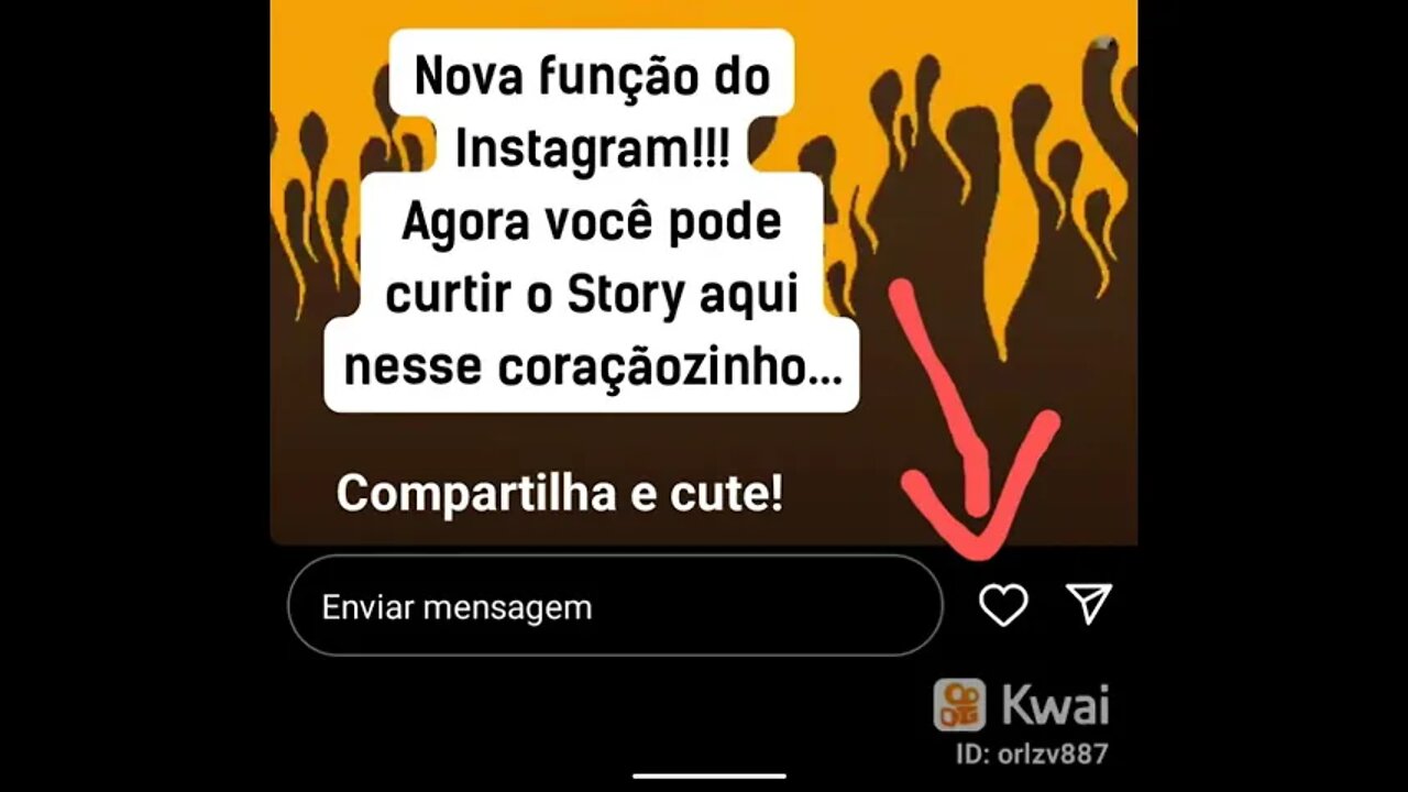 Nova função curtir Story do Instagram... 2022