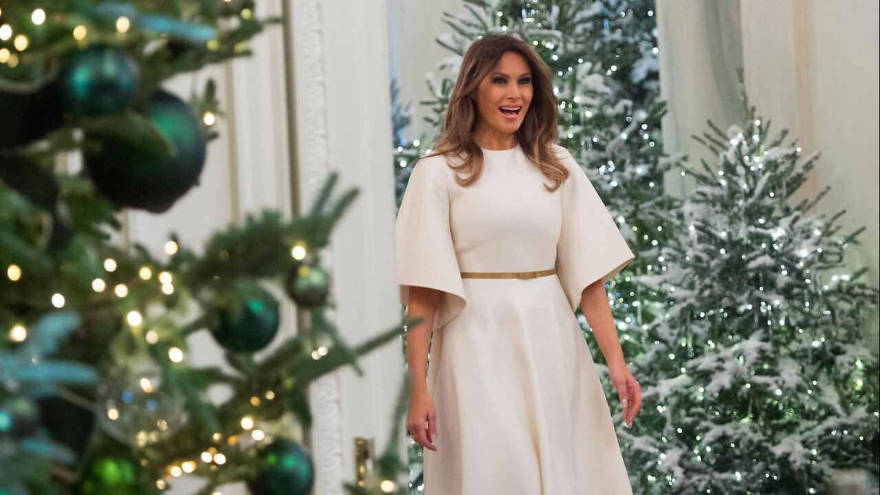 Melania Trump decorating the White House for Christmas