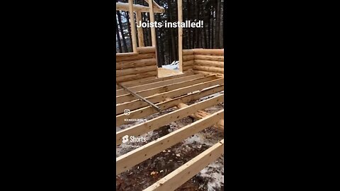 Are they Level? #floorjoists #logcabinbuild