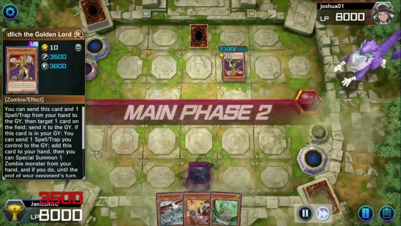 Yugioh Master Duel Eldlich gets harassed by birds