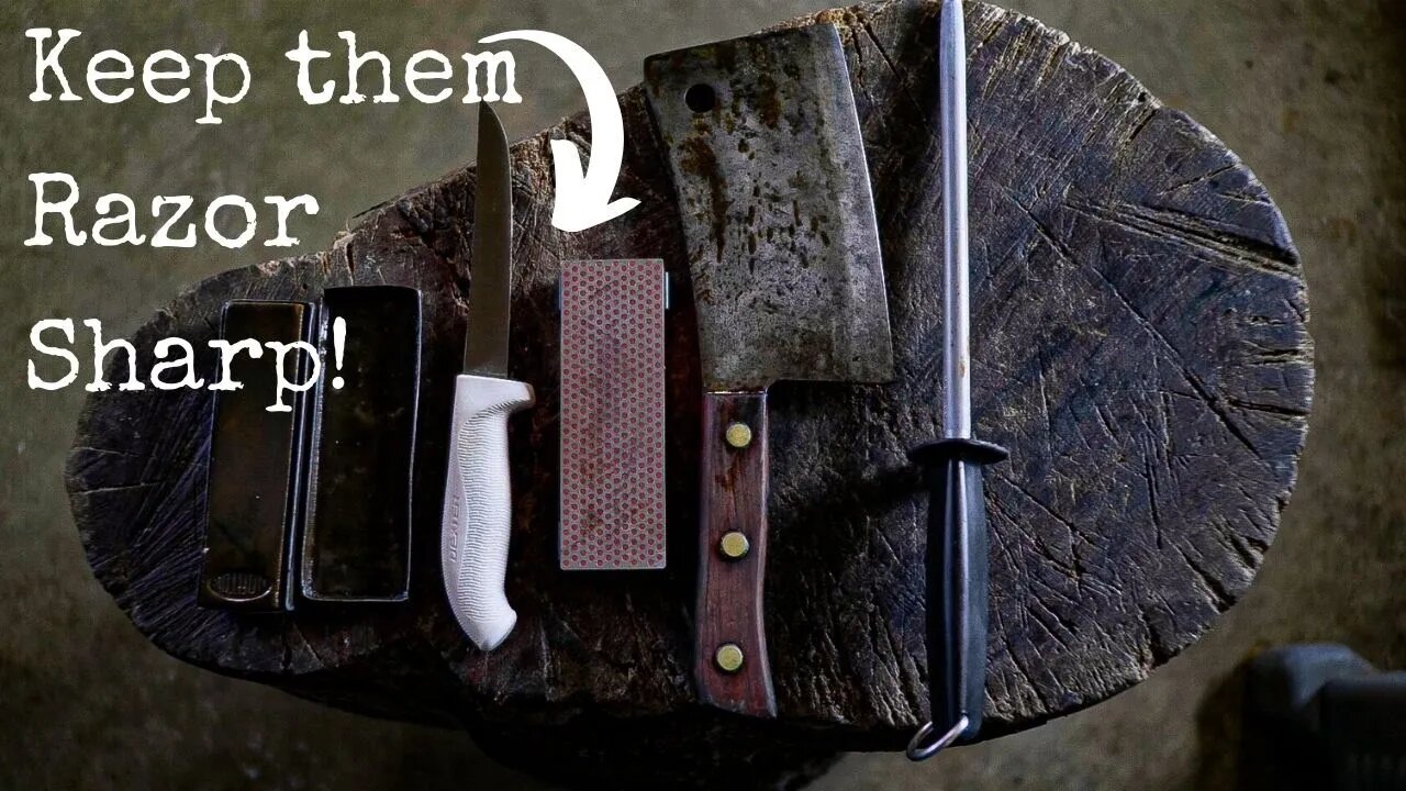 How to Sharpen a Butcher (or any) Knife on the homestead