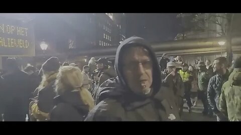 Den Haag protest tijdens de Persco op 14 december 2021