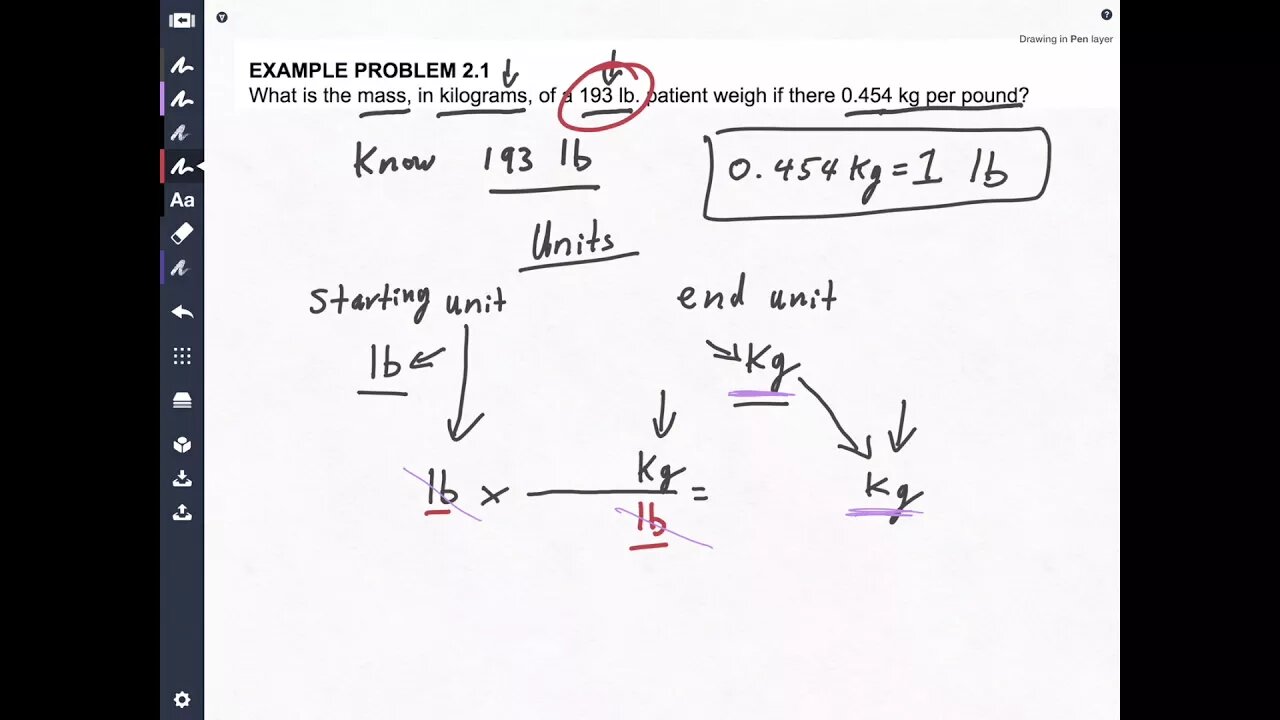 CHM1032L Example problem 2.1