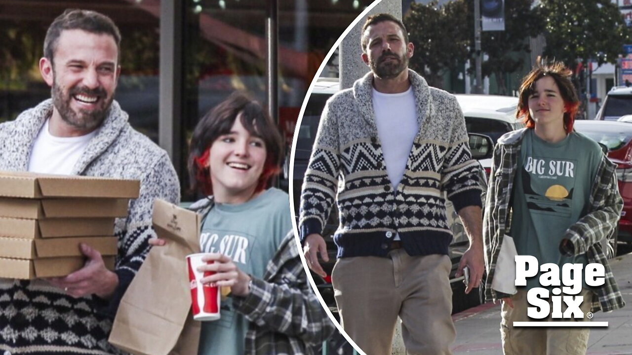 Ben Affleck and 14-year-old Seraphina go book shopping, pick up several pizzas in post-Thanksgiving outing