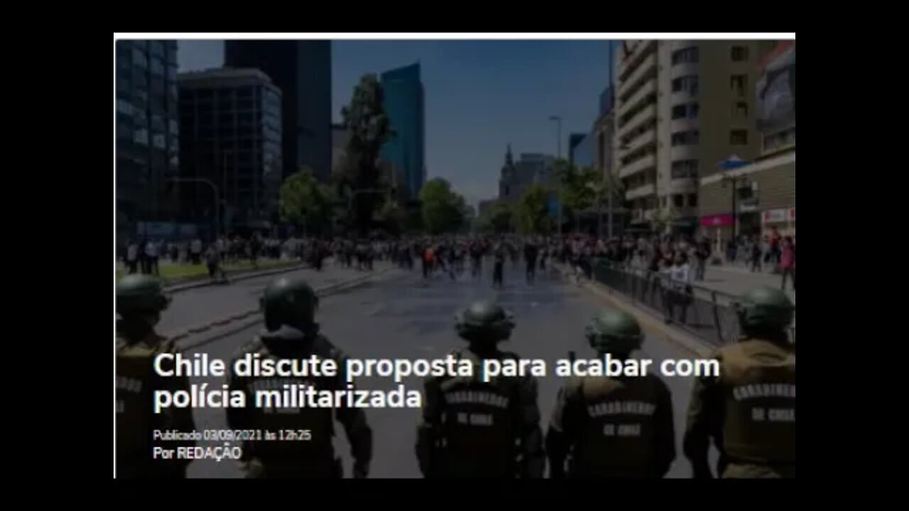 Chile discute proposta para acabar com polícia militarizada