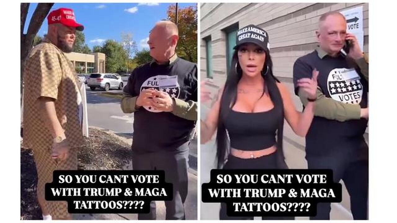 Fulton County GA, won’t allow people to vote if they have political gear on or a tattoo that’s ...