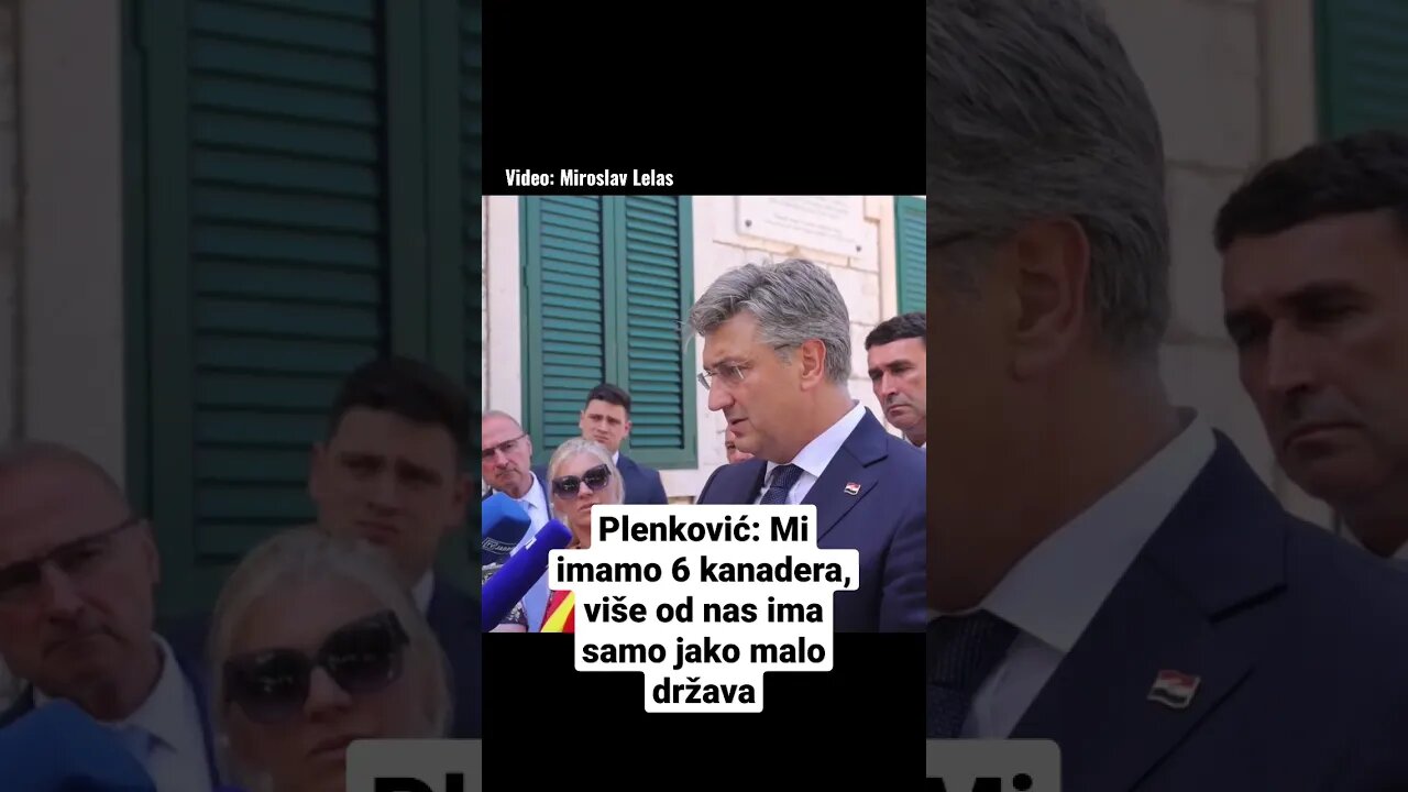 Premijer Plenković: Mi imamo 6 kanadera, više od nas ima samo jako malo država