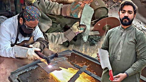 How Cleaver Knife Are Made From a High-Carbon Steel Plate || Making a Japanese Cleaver Knife