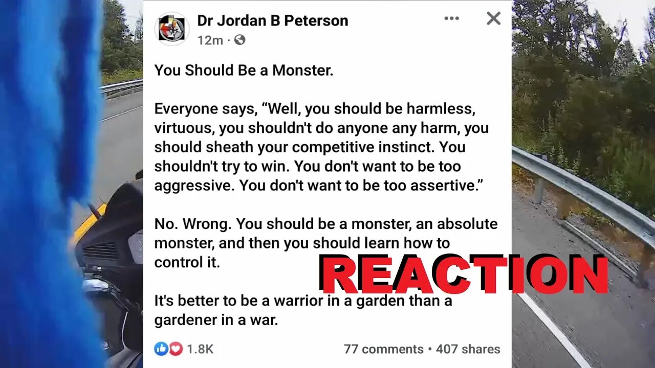 Dr Jordan Peterson says you should be a monster. Reaction and Biblical response