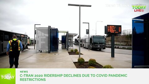 C-TRAN 2020 ridership declines due to COVID pandemic restrictions