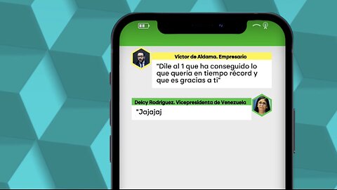 Vicepresidenta de Venezuela, Delcy Rodríguez, y la destitución de Pedro Sánchez por Víctor Aldama