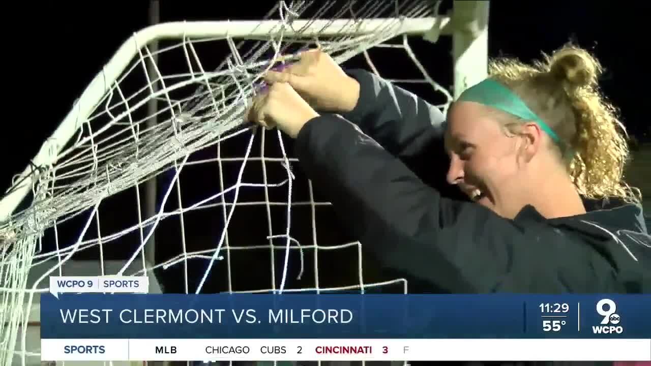 Milford wins ECC girls soccer title, cuts down the nets