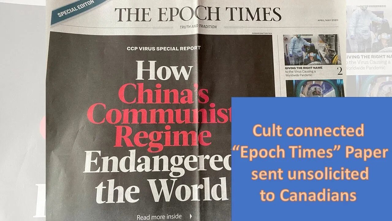 Epoch Times newspaper receiving CEWS funds & sending unsolicited copies to Canadians