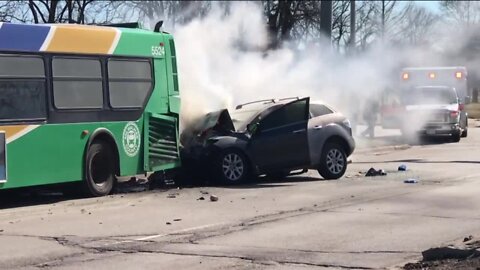 Shooting leads to crash into MCTS bus