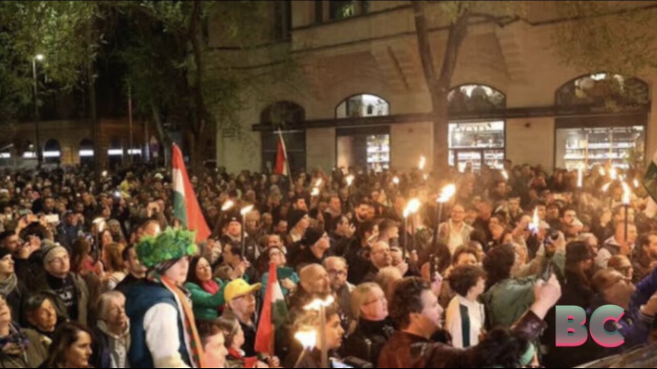 Thousands protest against Hungary’s Orban after insider leaks graft tape