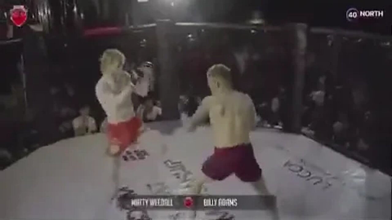 Amateur Cage Fight MMA Knockout
