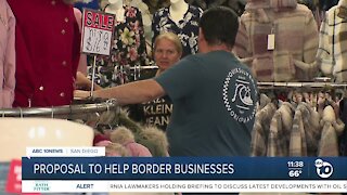 San Diego Supervisor to proposal plan to aid border businessses