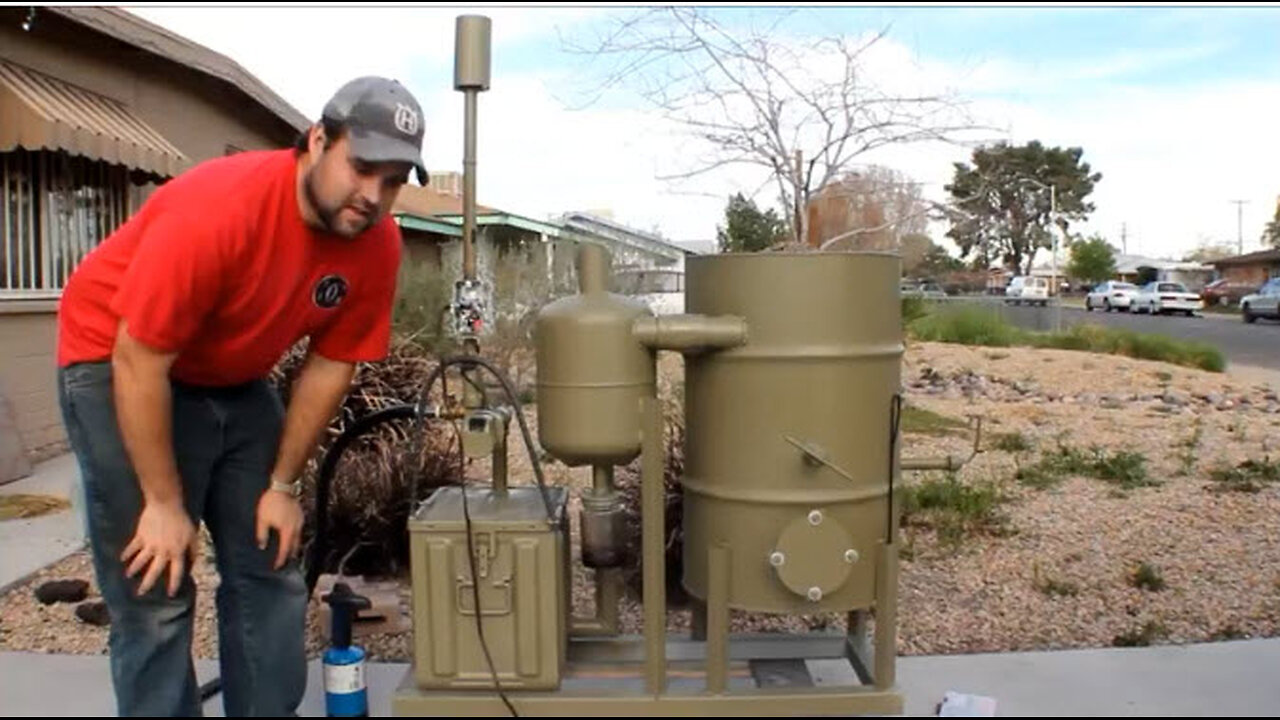 Homemade Gasifier Uses Wood Fuel to Run Generator - Renewable Alternative Energy