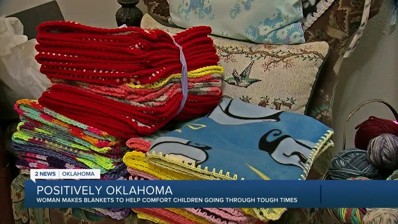 Woman Makes Blankets to Help Comfort Children