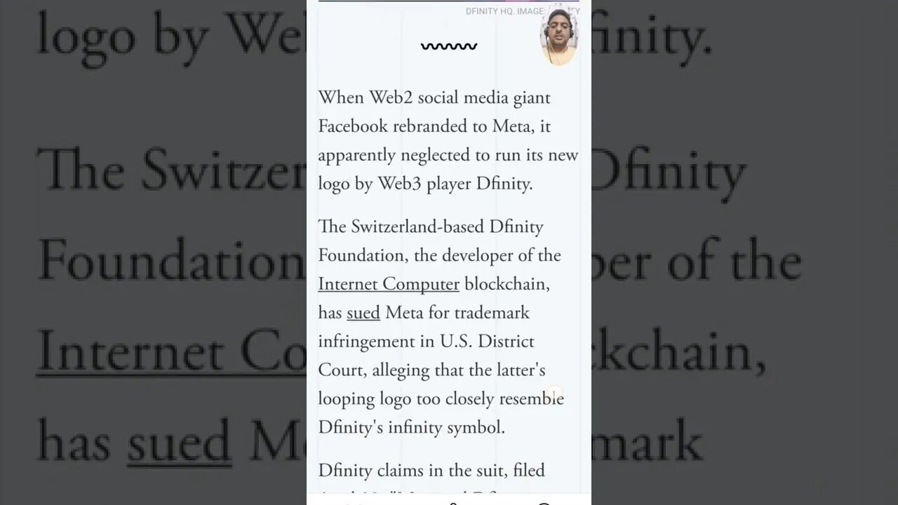 Ethereum Killer' Dfinity Slaps Facebook's Meta With Logo Lawsuit #cryptomash #ytshorts #cryptonews
