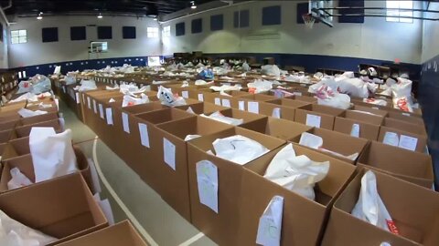 Salvation army angel tree distribution day