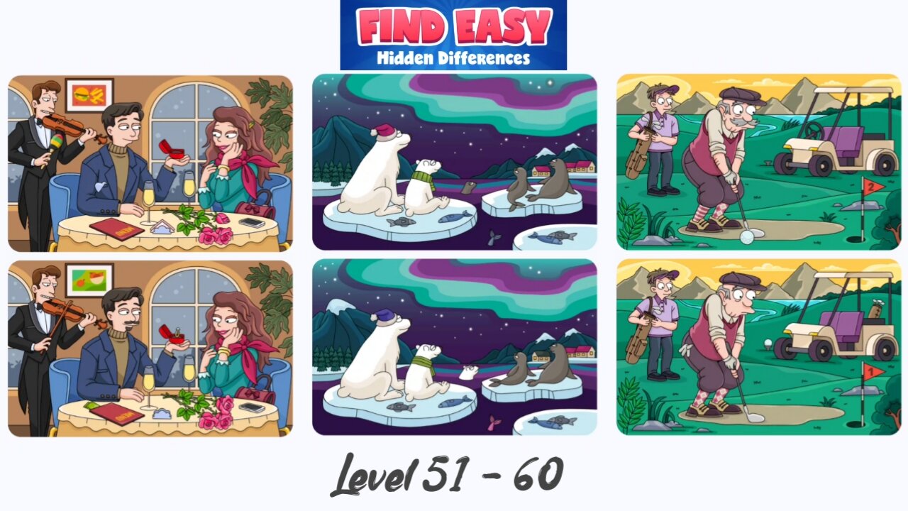 FIND EASY LEVEL 51 - 60