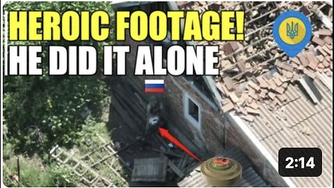 EPIC! Russian soldier alone threw explosives at a house occupied by Ukrainian troops