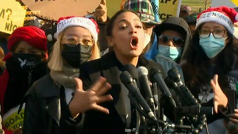 AOC yells to include a pathway to citizenship for millions of illegals in the Build Back Better Act.