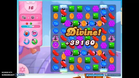 Candy Crush Level 824 Audio Talkthrough, 3 Stars 0 Boosters