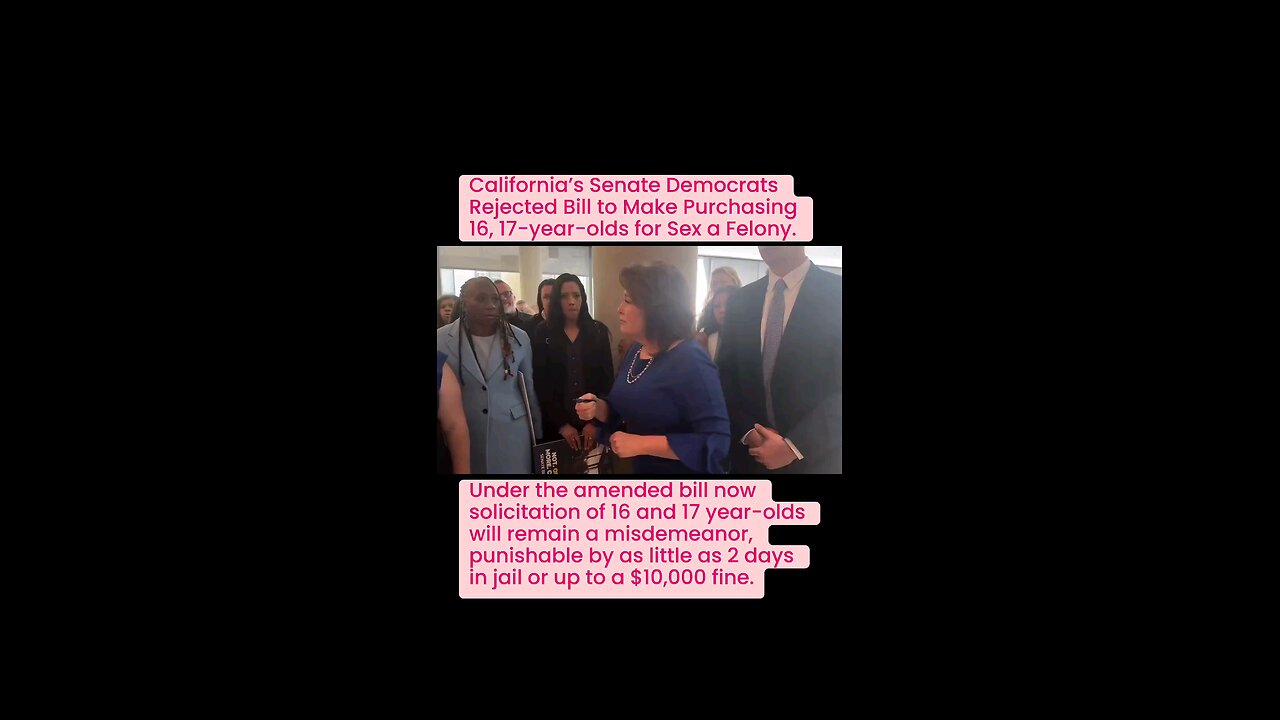 BREAKING NEWS IN CALIFORNIA DEMOCRATS IN CALIFORNIA PASS A BILL SUPPORTING PEDOPHILES