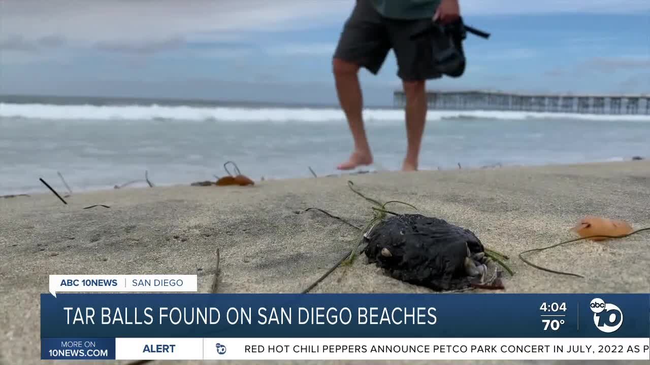 Tarballs wash up on San Diego beaches