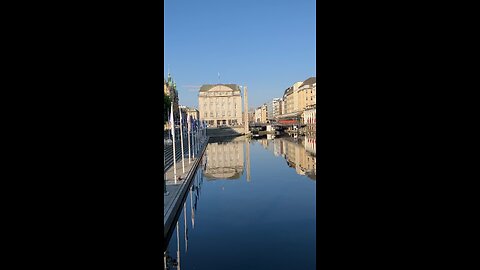 Visiting the city of Hamburg.