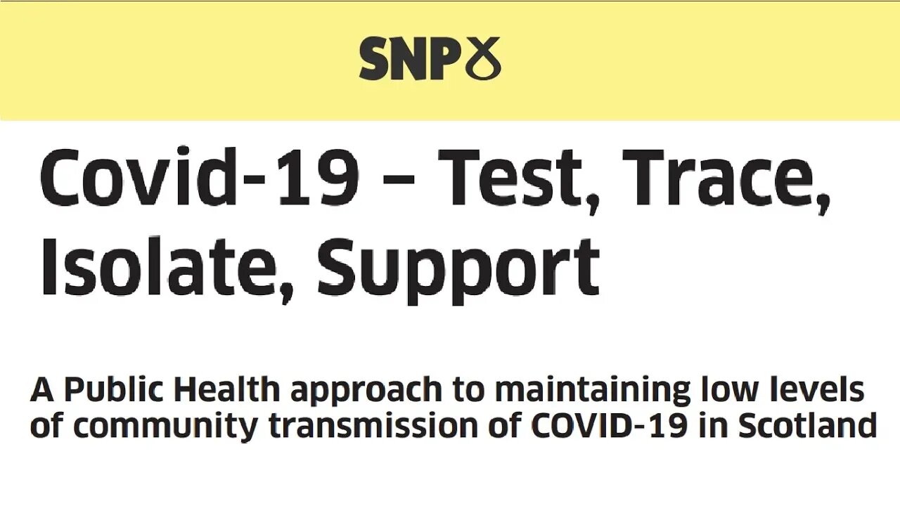 Scottish Gov Unveil Test & Trace (Surveillance) Plan