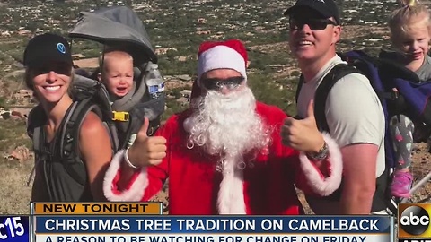 Phoenix officials OK Christmas tree on Camelback Mountain