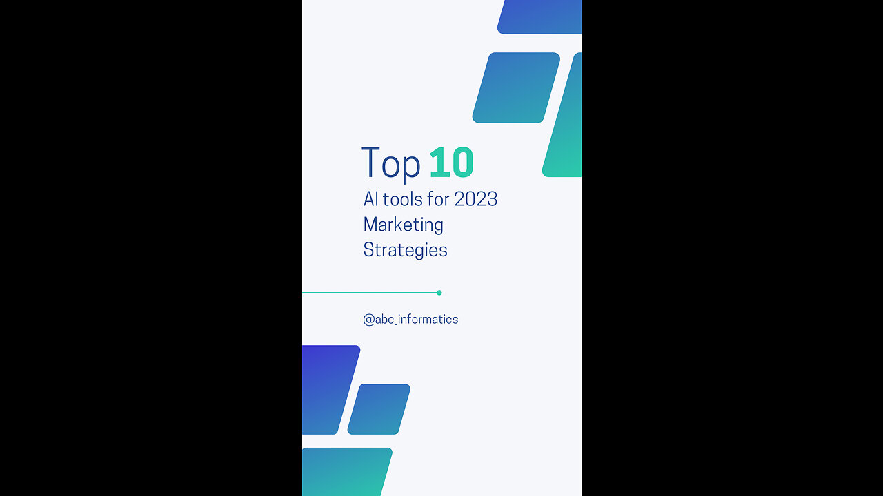 Top 10 AI tools for 2023 Marketing Strategies