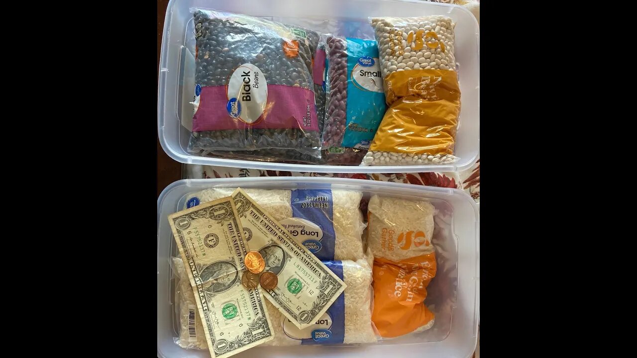 Build up your food supplies/reserves/food pantry for $2.04 per day.