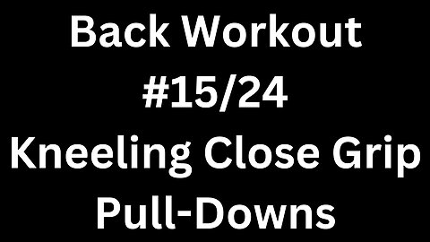 Back Workout 15/24