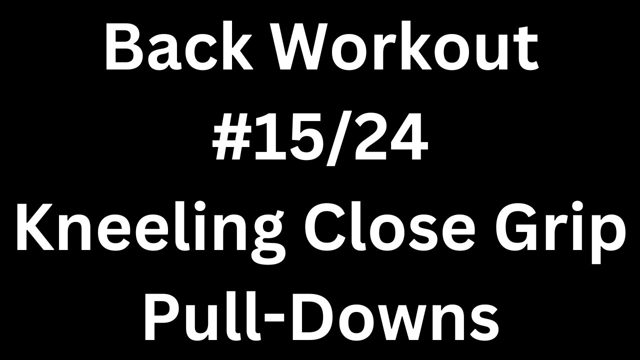 Back Workout 15/24