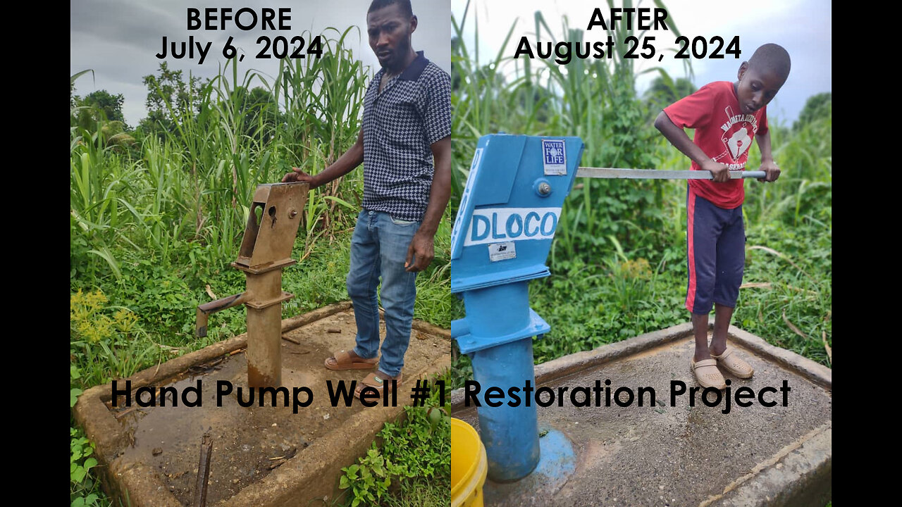 DloCo hand pump well #1 restoration - Chambellan Haiti