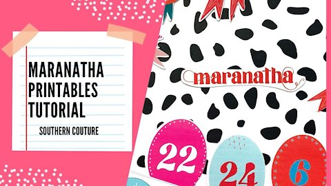 Cutting Maranatha Printables with Cricut Cutting Machine