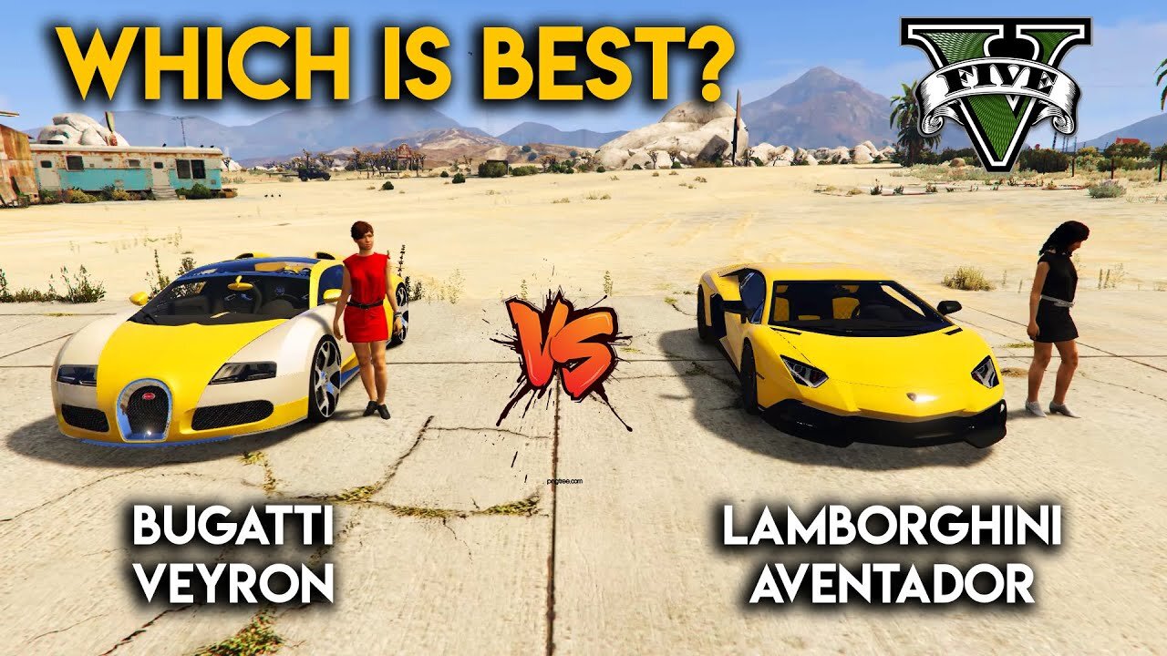 lamborghini vs bugatti GTA V !!! Which one is faster? lets race...