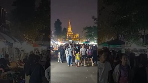 Pha That Luang Festival Vientiane Laos 🇱🇦 #laos #vientiane #phathatluang #thatluang #luangprabang