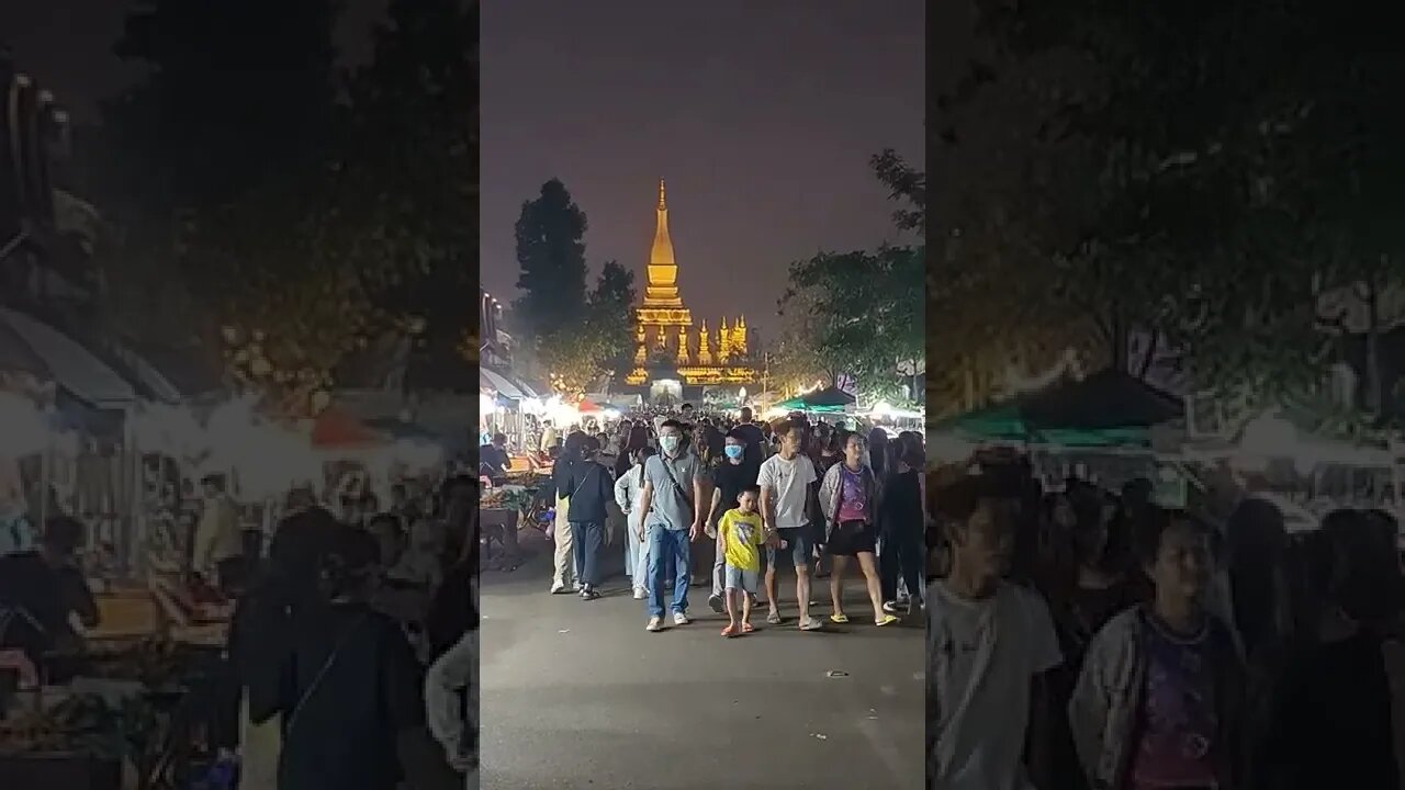 Pha That Luang Festival Vientiane Laos 🇱🇦 #laos #vientiane #phathatluang #thatluang #luangprabang